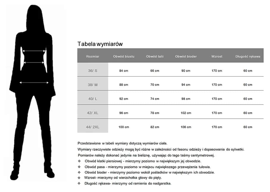 80 cm w pasie – jaki to rozmiar damski? L, XL czy coś innego?